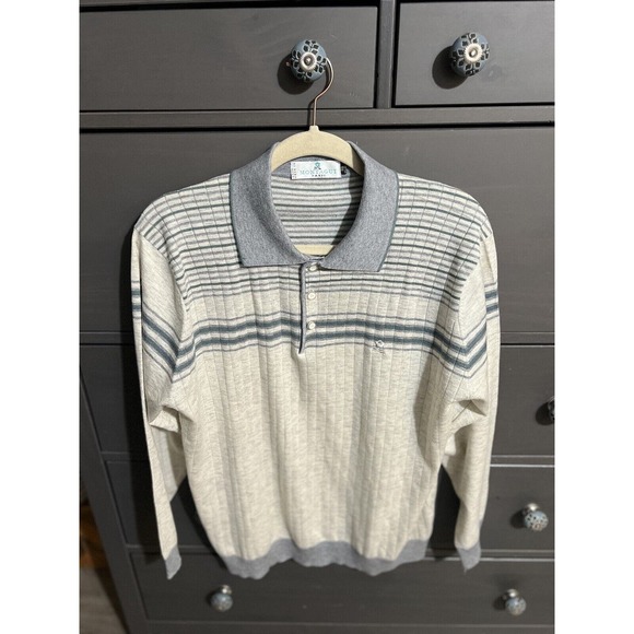 Montagut Paris Polo Shirt Men’s Size 110 LARGE LONG Sleeve EUC - Picture 1 of 7